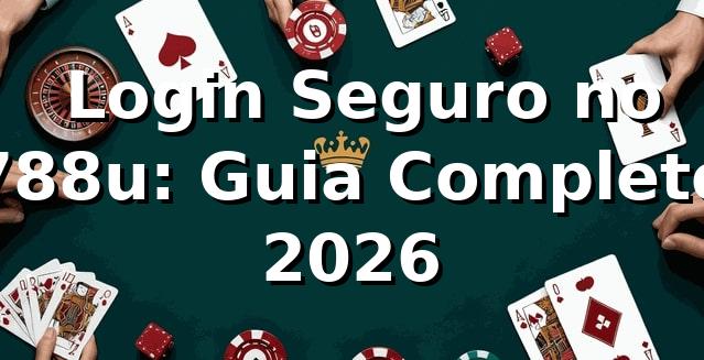 ⭐ Login Seguro no 788u: Guia Completo 2026